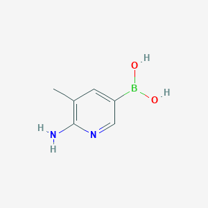 molecular formula C6H9BN2O2 B3026619 (6-氨基-5-甲基吡啶-3-基)硼酸 CAS No. 1032759-01-5