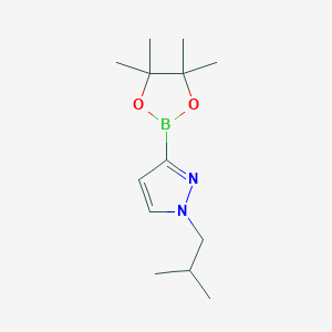 molecular formula C13H23BN2O2 B3026636 1-(2-Methylpropyl)-3-(4,4,5,5-tetramethyl-1,3,2-dioxaborolan-2-yl)-1H-pyrazole CAS No. 1036757-43-3