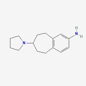 molecular formula C15H22N2 B3026640 7-(pyrrolidin-1-yl)-6,7,8,9-tetrahydro-5H-benzo[7]annulen-2-amine CAS No. 1037627-94-3