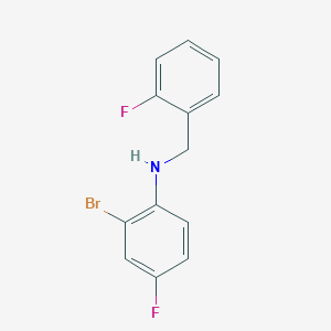molecular formula C13H10BrF2N B3026643 2-bromo-4-fluoro-N-(2-fluorobenzyl)aniline CAS No. 1038976-20-3