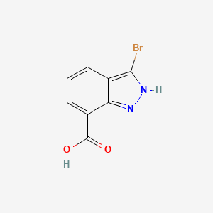 molecular formula C8H5BrN2O2 B3026647 3-溴-1H-吲唑-7-甲酸 CAS No. 1040101-01-6