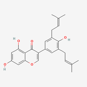 molecular formula C25H26O5 B3026651 3',5'-Diprenylgenistein CAS No. 104055-80-3