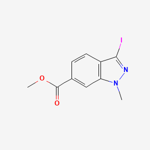 molecular formula C10H9IN2O2 B3026653 3-碘-1-甲基-1H-吲唑-6-甲酸甲酯 CAS No. 1041205-25-7