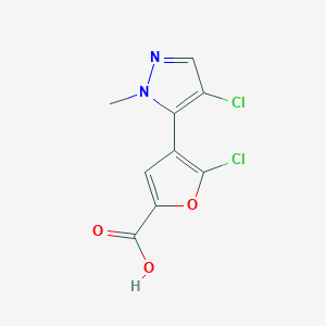 2-Furancarboxylic acid, 5-chloro-4-(4-chloro-1-methyl-1H-pyrazol-5-yl)-