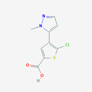 5-chloro-4-(1-methyl-1H-pyrazol-5-yl)thiophene-2-carboxylic acid