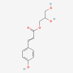 molecular formula C12H14O5 B3026686 2-Propenoic acid, 3-(4-hydroxyphenyl)-, 2,3-dihydroxypropyl ester, (E)- CAS No. 63529-09-9