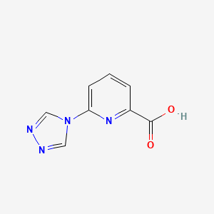 molecular formula C8H6N4O2 B3026687 6-(4H-1,2,4-三唑-4-基)吡啶-2-甲酸 CAS No. 1060796-15-7