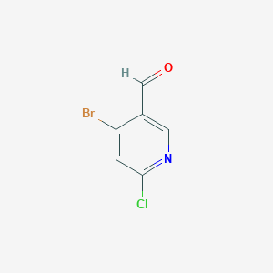 molecular formula C6H3BrClNO B3026695 4-溴-6-氯烟酰醛 CAS No. 1060805-64-2