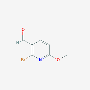molecular formula C7H6BrNO2 B3026701 2-Bromo-6-methoxynicotinaldehyde CAS No. 1060810-41-4