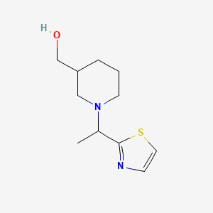 molecular formula C11H18N2OS B3026713 (1-(1-(Thiazol-2-yl)ethyl)piperidin-3-yl)methanol CAS No. 1065484-60-7