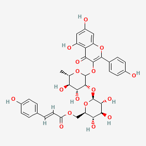 molecular formula C36H36O17 B3026716 Kaempferol 3-[2''-(p-coumaroylglucosyl)rhamnoside] CAS No. 107190-70-5