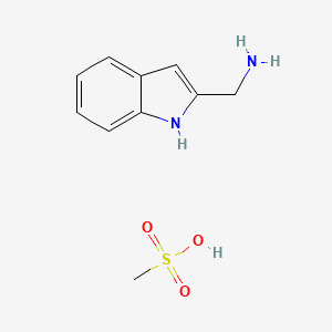molecular formula C10H14N2O3S B3026719 2-(Aminomethyl)-1H-indole methanesulphonate CAS No. 1072806-66-6