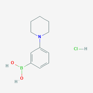 molecular formula C11H17BClNO2 B3026722 (3-(Piperidin-1-yl)phenyl)boronic acid hydrochloride CAS No. 1072952-19-2