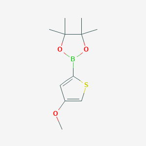 molecular formula C11H17BO3S B3026723 2-(4-甲氧基噻吩-2-基)-4,4,5,5-四甲基-1,3,2-二氧杂硼环 CAS No. 1073339-22-6