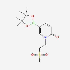 molecular formula C14H22BNO5S B3026735 1-(2-(甲磺酰基)乙基)-5-(4,4,5,5-四甲基-1,3,2-二氧恶硼烷-2-基)吡啶-2(1H)-酮 CAS No. 1083168-89-1