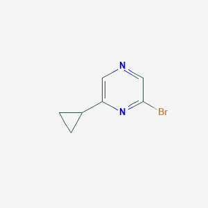 molecular formula C7H7BrN2 B3026740 2-Bromo-6-cyclopropylpyrazine CAS No. 1086382-98-0