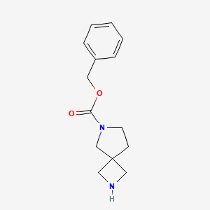 molecular formula C14H18N2O2 B3026743 Benzyl 2,6-diazaspiro[3.4]octane-6-carboxylate CAS No. 1086394-85-5