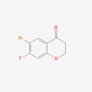 molecular formula C9H6BrFO2 B3026748 6-溴-7-氟色满-4-酮 CAS No. 1092350-30-5