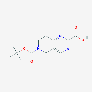 molecular formula C13H17N3O4 B3026749 6-(Tert-butoxycarbonyl)-5,6,7,8-tetrahydropyrido[4,3-d]pyrimidine-2-carboxylic acid CAS No. 1092352-58-3