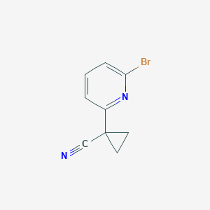 molecular formula C9H7BrN2 B3026760 1-(6-Bromopyridin-2-YL)cyclopropanecarbonitrile CAS No. 1093879-77-6