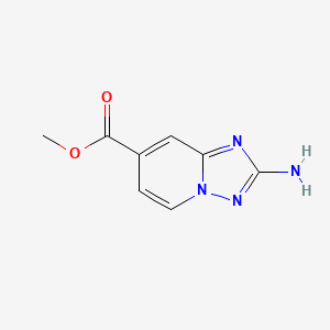 molecular formula C8H8N4O2 B3026761 Methyl 2-amino-[1,2,4]triazolo[1,5-a]pyridine-7-carboxylate CAS No. 1094107-42-2