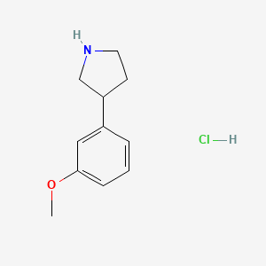 molecular formula C11H16ClNO B3026763 3-(3-Methoxyphenyl)pyrrolidine hydrochloride CAS No. 1095545-66-6