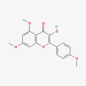 molecular formula C18H16O6 B3026765 3-Hydroxy-5,7-dimethoxy-2-(4-methoxyphenyl)chromen-4-one CAS No. 1098-92-6