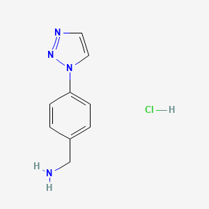 molecular formula C9H11ClN4 B3026774 (4-(1H-1,2,3-Triazol-1-YL)phenyl)methanamine hcl CAS No. 1107632-55-2