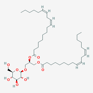 molecular formula C45H78O10 B3026780 [(2R)-2-[(9Z,12Z)-Octadeca-9,12-dienoyl]oxy-3-[(2R,3R,4S,5S,6R)-3,4,5-trihydroxy-6-(hydroxymethyl)oxan-2-yl]oxypropyl] (9Z,12Z)-octadeca-9,12-dienoate CAS No. 111187-15-6