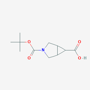 molecular formula C11H17NO4 B3026790 3-(叔丁氧羰基)-3-氮杂双环[3.1.0]己烷-6-羧酸 CAS No. 1119512-39-8