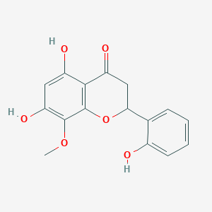 molecular formula C16H14O6 B3026796 2',5,7-Trihydroxy-8-methoxyflavanone CAS No. 112408-71-6