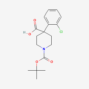 molecular formula C17H22ClNO4 B3026837 1-(叔丁氧羰基)-4-(2-氯苯基)哌啶-4-羧酸 CAS No. 1146894-87-2