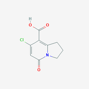 molecular formula C9H8ClNO3 B3026840 7-Chloro-5-oxo-1,2,3,5-tetrahydroindolizine-8-carboxylic acid CAS No. 1150098-39-7