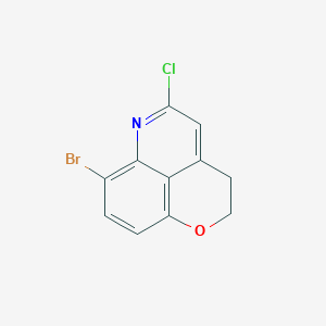 molecular formula C11H7BrClNO B3026846 7-Bromo-5-chloro-2,3-dihydropyrano[4,3,2-de]quinoline CAS No. 1155270-71-5