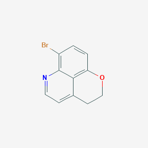 molecular formula C11H8BrNO B3026847 7-Bromo-2,3-dihydropyrano[4,3,2-de]quinoline CAS No. 1155270-72-6