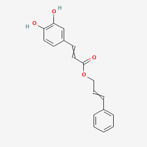 molecular formula C18H16O4 B3026849 2-Propenoic acid, 3-(3,4-dihydroxyphenyl)-, 3-phenyl-2-propenyl ester CAS No. 115610-79-2