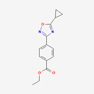 molecular formula C14H14N2O3 B3026873 4-(5-环丙基-1,2,4-恶二唑-3-基)苯甲酸乙酯 CAS No. 1166756-88-2