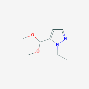 molecular formula C8H14N2O2 B3026878 5-(二甲氧基甲基)-1-乙基-1H-吡唑 CAS No. 1170194-07-6