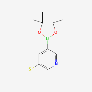 molecular formula C12H18BNO2S B3026881 3-(甲硫基)-5-(4,4,5,5-四甲基-1,3,2-二氧杂硼环-2-基)吡啶 CAS No. 1171891-40-9