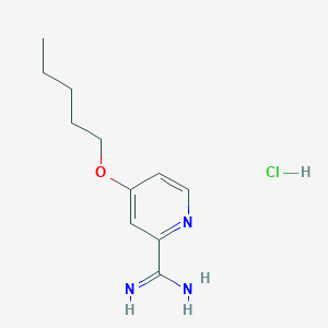 molecular formula C11H18ClN3O B3026900 4-(戊氧基)吡啶甲酰亚胺盐酸盐 CAS No. 1179362-46-9