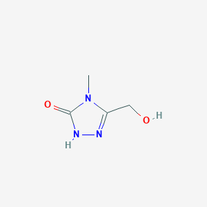 molecular formula C4H7N3O2 B3026903 3-(Hydroxymethyl)-4-methyl-1H-1,2,4-triazol-5(4H)-one CAS No. 1182358-83-3