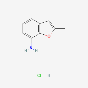 molecular formula C9H10ClNO B3026908 2-甲基-苯并呋喃-7-胺盐酸盐 CAS No. 1185300-60-0
