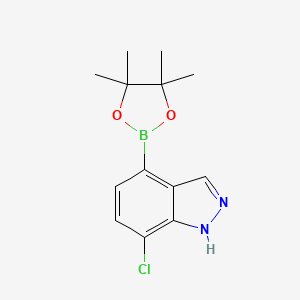 molecular formula C13H16BClN2O2 B3026910 7-chloro-4-(4,4,5,5-tetramethyl-1,3,2-dioxaborolan-2-yl)-1H-indazole CAS No. 1186334-62-2