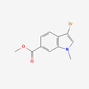 molecular formula C11H10BrNO2 B3026912 Methyl 3-bromo-1-methylindole-6-carboxylate CAS No. 1186663-45-5
