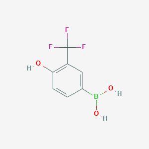 molecular formula C7H6BF3O3 B3026916 (4-Hydroxy-3-(trifluoromethyl)phenyl)boronic acid CAS No. 1187874-94-7