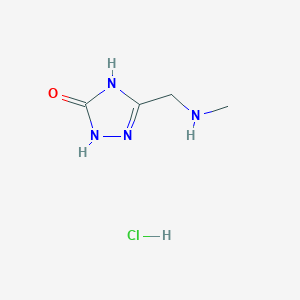 molecular formula C4H9ClN4O B3026922 5-Methylaminomethyl-2,4-dihydro-[1,2,4]triazol-3-one hydrochloride CAS No. 1187928-77-3