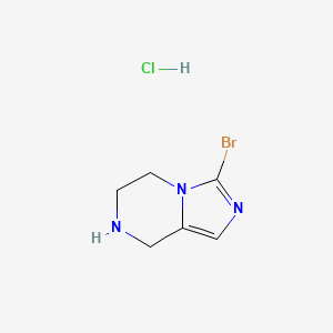 molecular formula C6H9BrClN3 B3026928 3-Bromo-5,6,7,8-tetrahydroimidazo[1,5-a]pyrazine hydrochloride CAS No. 1188265-60-2
