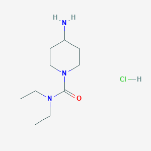 molecular formula C10H22ClN3O B3026929 4-氨基-N,N-二乙基哌啶-1-甲酰胺盐酸盐 CAS No. 1188506-07-1