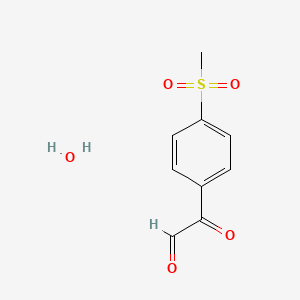 molecular formula C9H10O5S B3026931 2-(4-(Methylsulfonyl)phenyl)-2-oxoacetaldehyde hydrate CAS No. 1190013-02-5