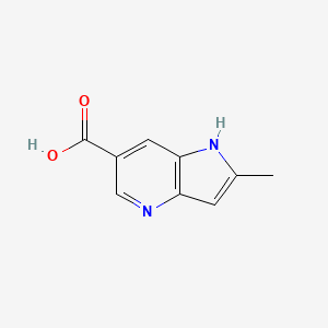 molecular formula C9H8N2O2 B3026933 2-甲基-1H-吡咯并[3,2-b]吡啶-6-羧酸 CAS No. 1190313-15-5